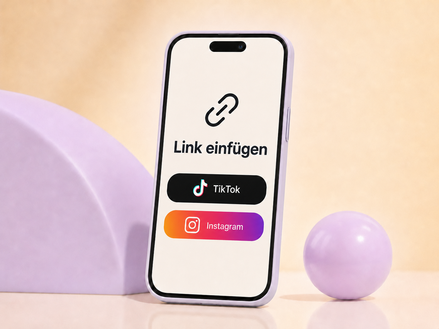 Submitting your TikTok or Instagram link in the Guac app
